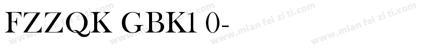 FZZQK GBK1 0字体转换
